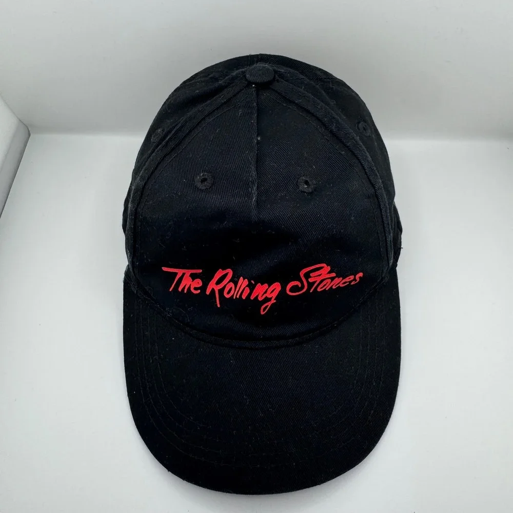 H&M Rolling Stones Baseball Cap Kids 8/14 Black Red Good Snapback Hat